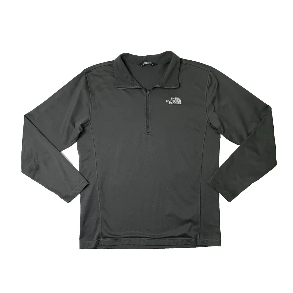 The North Face Sweatshirt Mens M Medium Graphite Tech Glacier 1/4 Zip Pullover